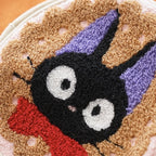 Studio Ghibli Kiki’s Delivery Service Jiji Round Pouch Chenille Embroidery Japan