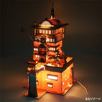 Studio Ghibli Spirited Away Wooden – The Bathhouse (Aburaya) with LED Light