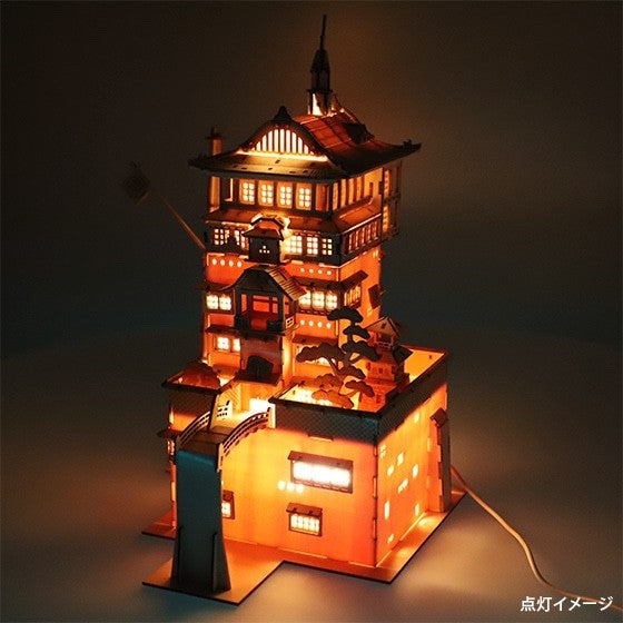 Studio Ghibli Spirited Away Wooden – The Bathhouse (Aburaya) with LED Light