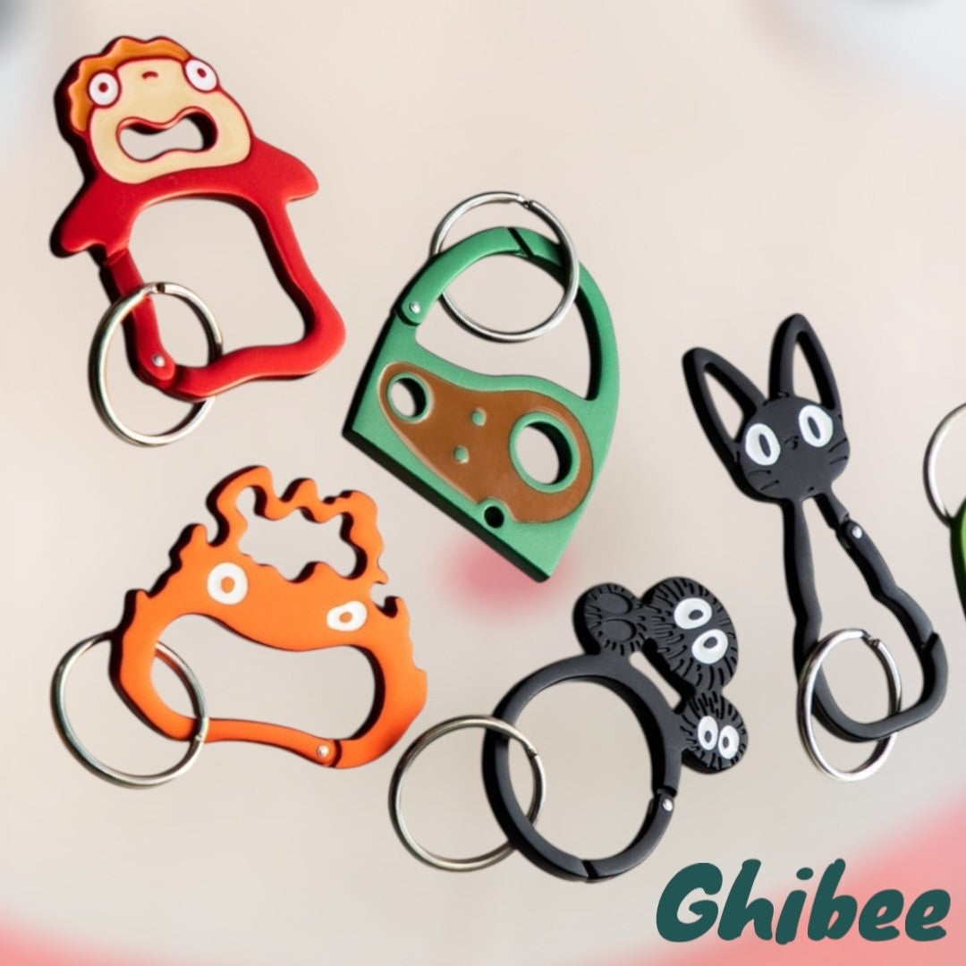 Studio Ghibli GBL Face Carabiner Clip Totoro Calcifer Ponyo No Face Keychain