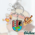 Studio Ghibli Museum My Neighbor Totoro Mei and catbus Emblem Keychain