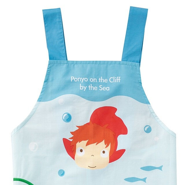 Studio Ghibli Ponyo Apron Underwater Kitchen Adult Cooking Embroidered Japan