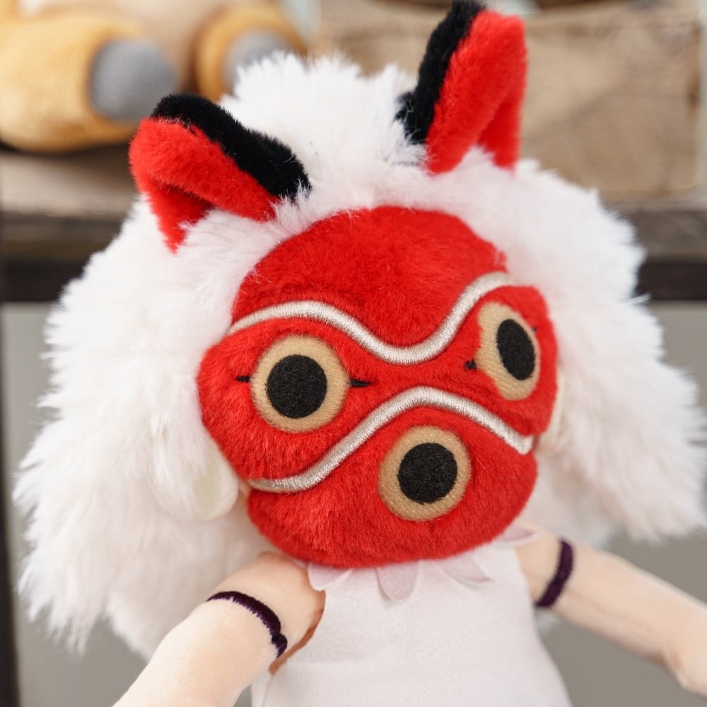 Studio Ghibli Princess Mononoke San Plush Beanbag Doll Masked Soft Toy 21cm