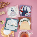 Studio Ghibli Spirited Away – Gobelin Woven Coaster Set 4pcs No-Face, Boh Mouse