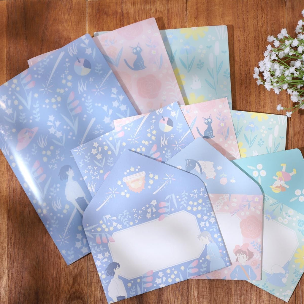 Studio Ghibli Collection Clear File Letter Set Stationery Totoro KiKi's & Howl's
