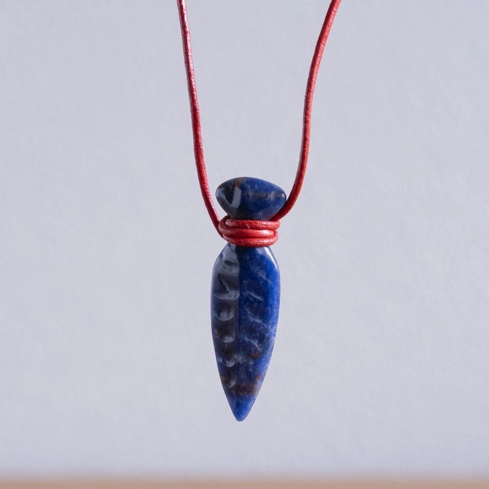 Studio Ghibli Princess Mononoke Pendant San’s Crystal Dagger with Sodalite Stone