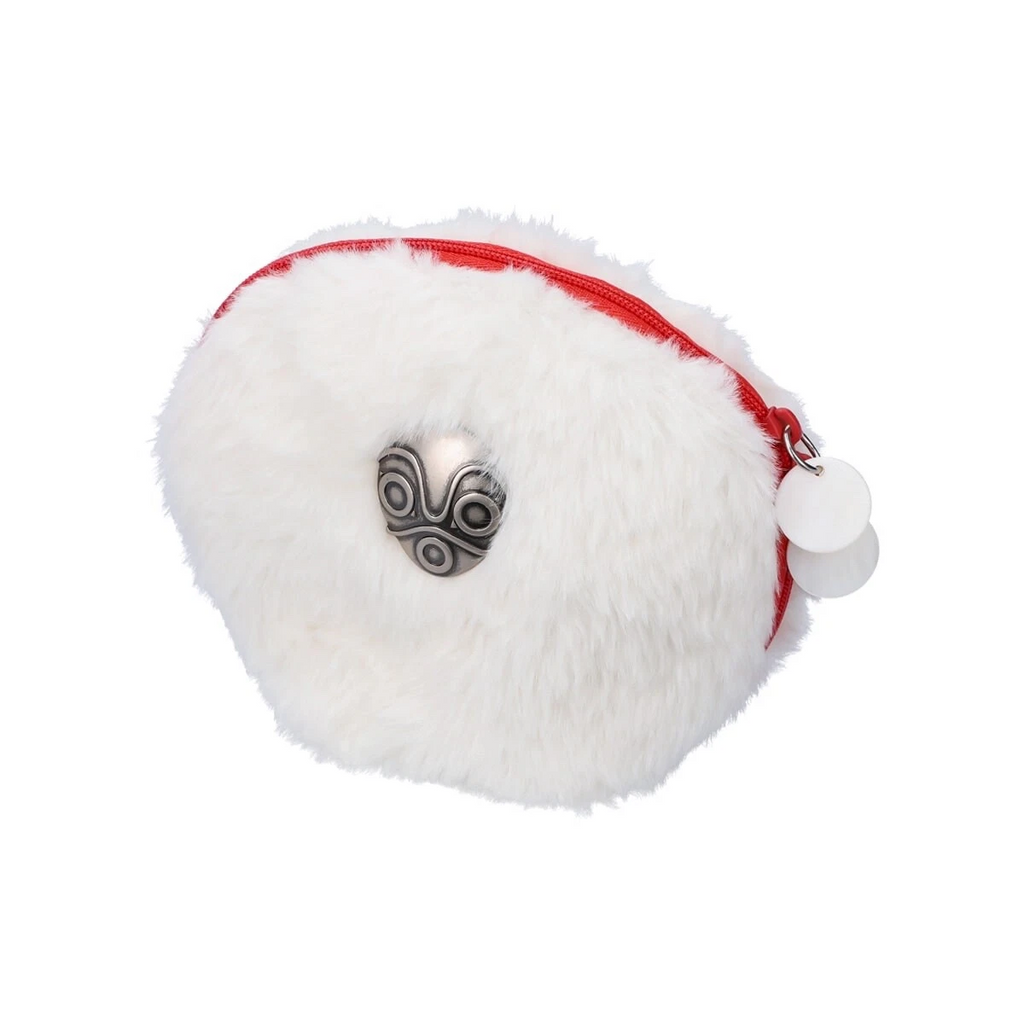 Studio Ghibli Princess Mononoke San Faux Fur Shell Pouch Mask Shell Zipper Pull