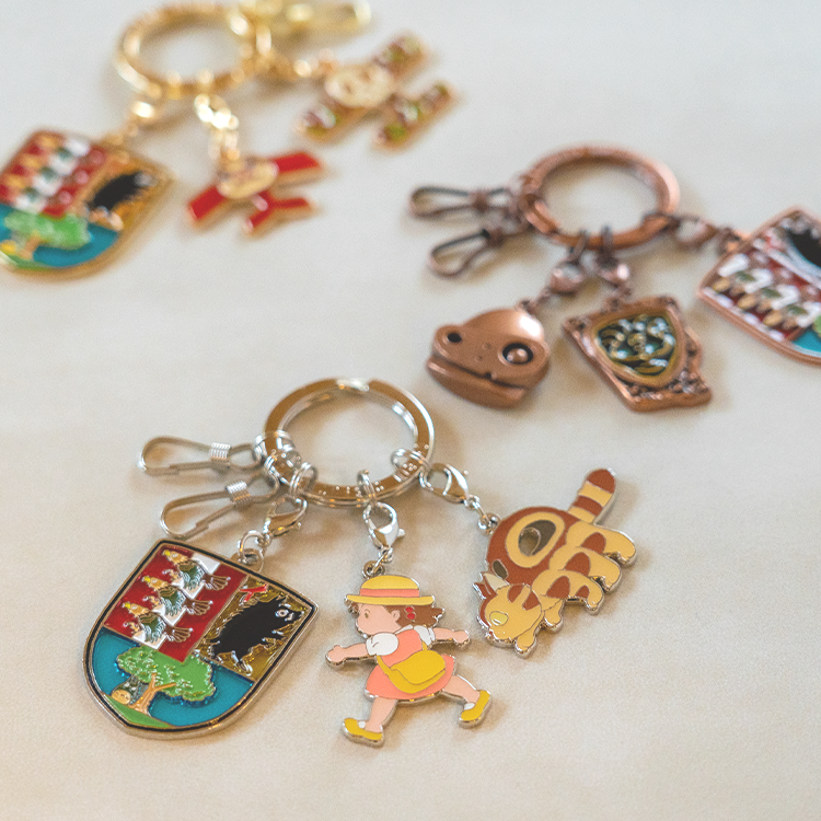 Studio Ghibli Museum Original Emblem Keychain Catbus Robot Soldier