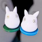 Studio Ghibli Planter - Small Totoro Planter “Chijimi” with Blue Saucer Rare