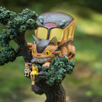 Studio Ghibli My Neighbor Totoro Diorama Clock Catbus & Satsuki Mei on Pine Tree