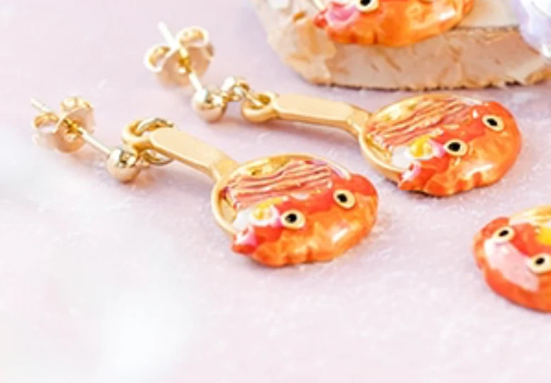 Studio Ghibli Donguri Closet Howls Moving Castle Earrings Official Japan