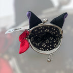 Studio Ghibli Kiki’s Delivery Service Jiji Polka Dot Retro Coin Purse Rare