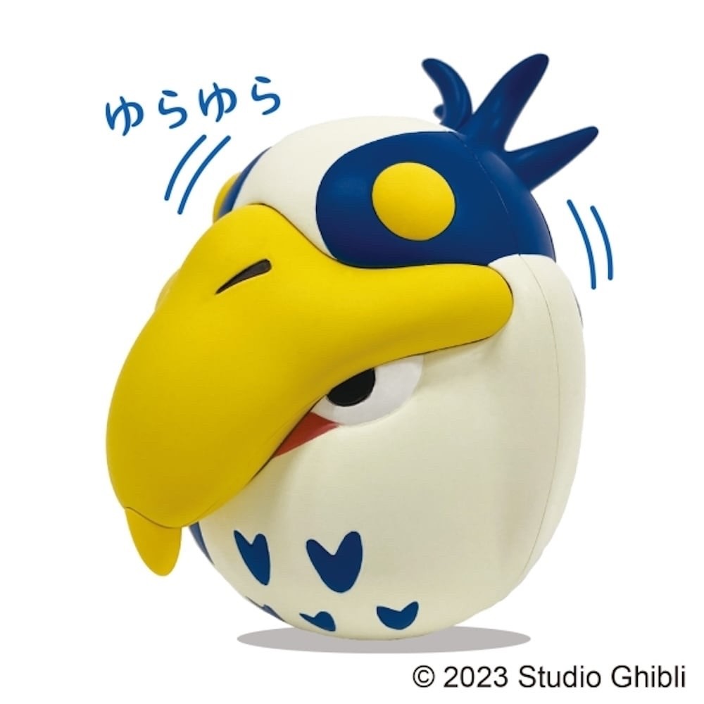 Studio Ghibli The Boy and the Heron Blue Heron Roly-Poly Mascot Figure by Ensky