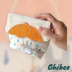 Studio Ghibli Totoro Mini Pouch – Big Umbrella Design, Cotton Fabric