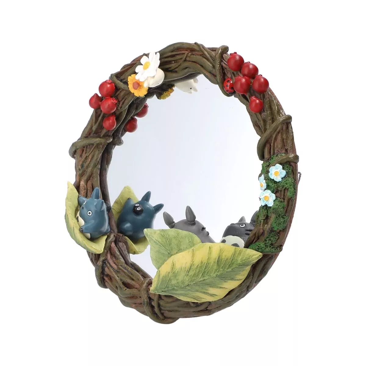 Studio Ghibli Totoro Hide-and-Seek Wreath Table & Wall Mirror Official Benelic