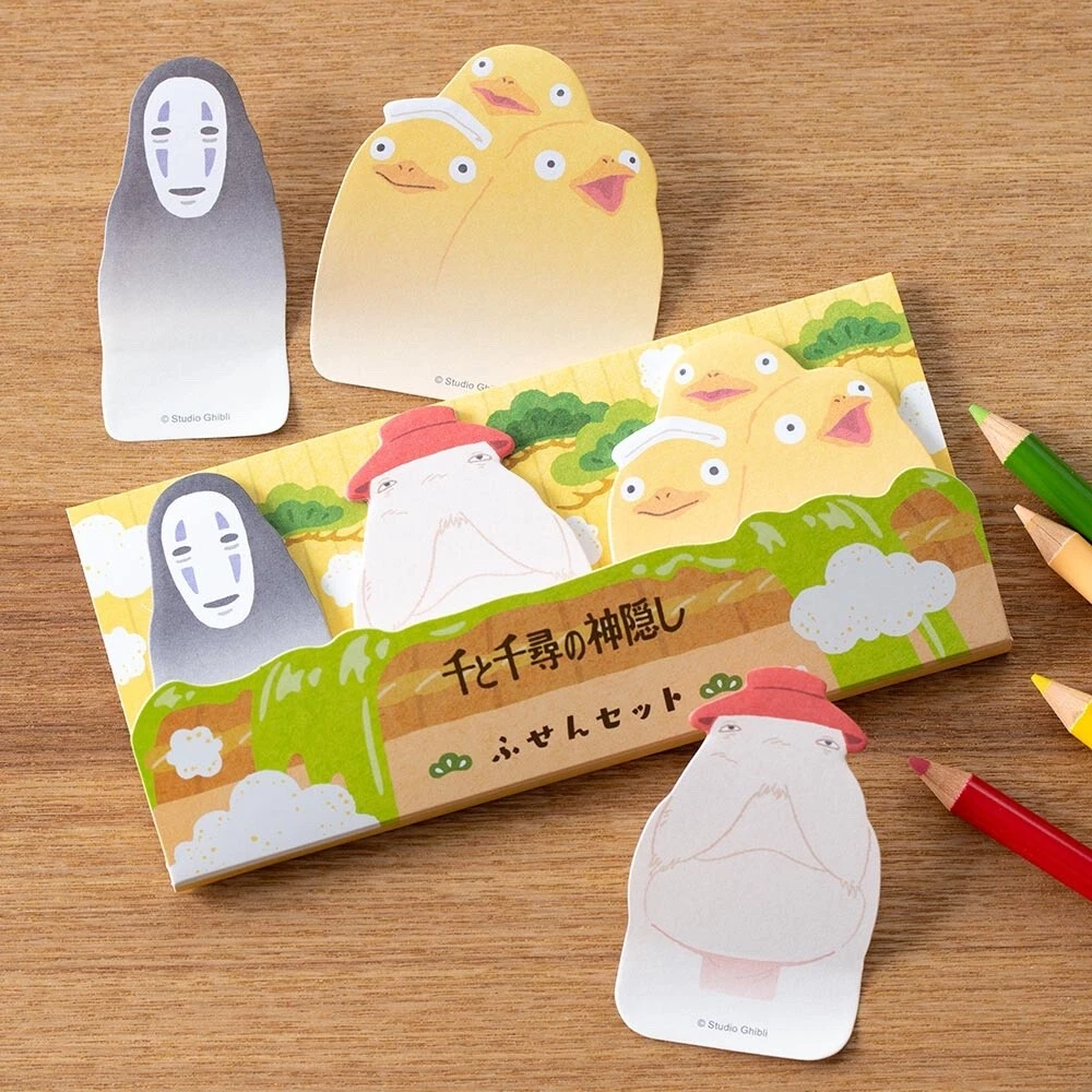 Studio Ghibli Spirited Away Stationery Gift Set File Notes Stamp Tape 4 Item