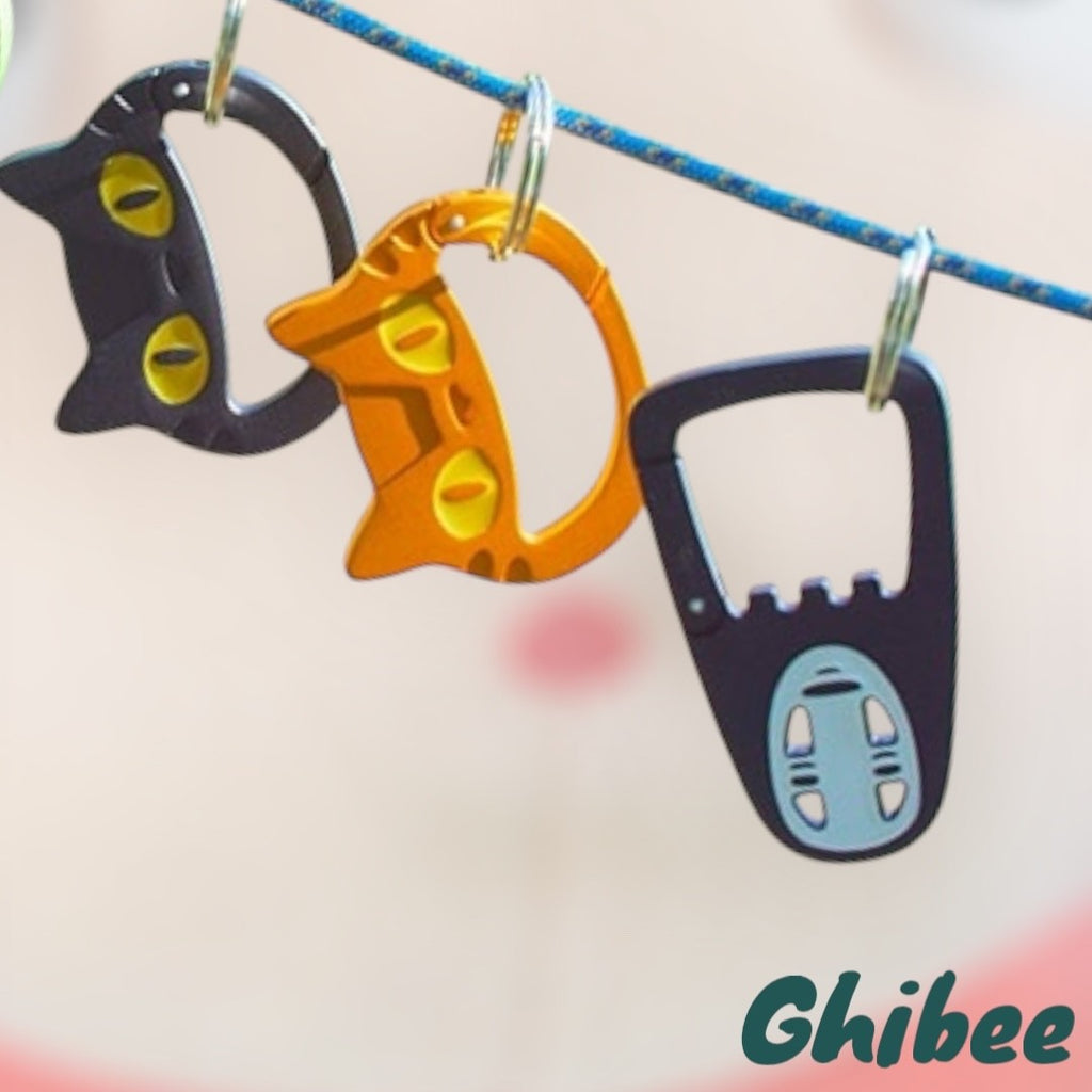 Studio Ghibli GBL Face Carabiner Clip Totoro Calcifer Ponyo No Face Keychain