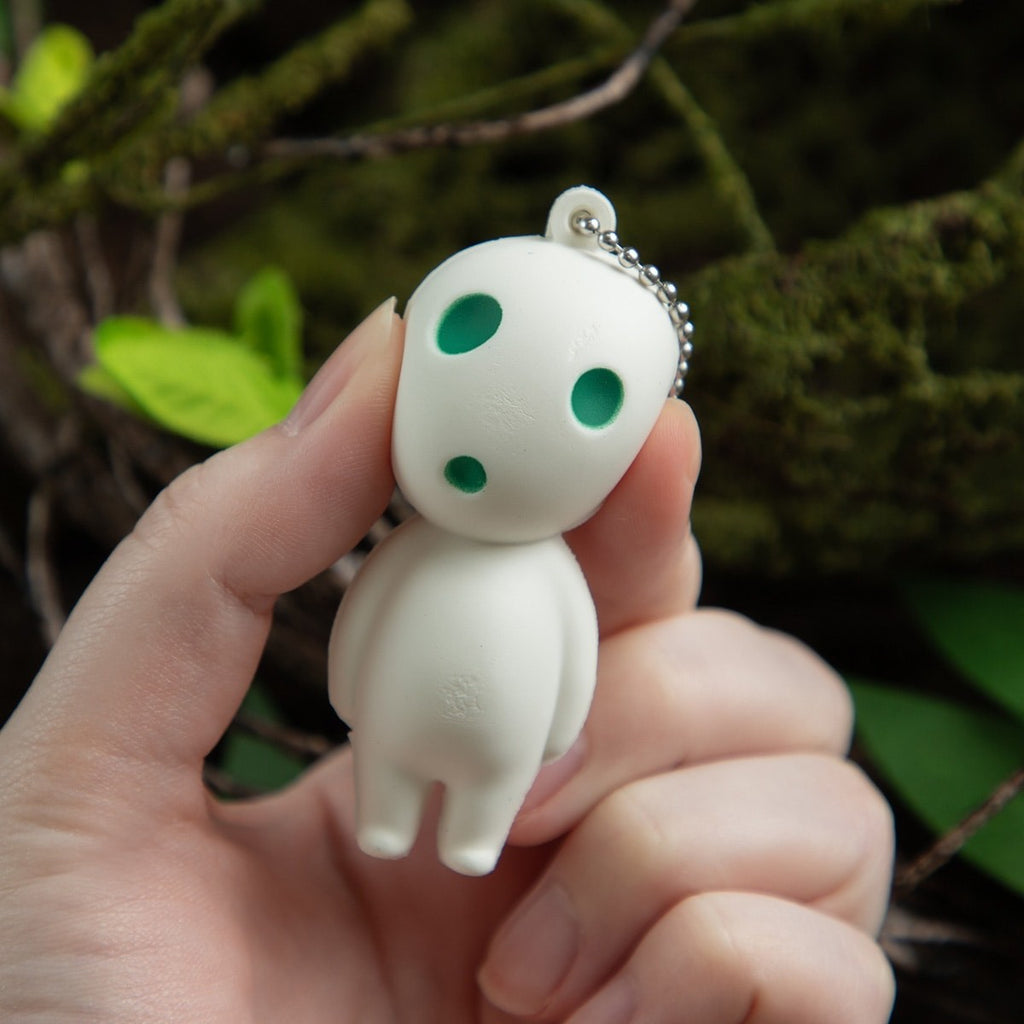 Studio Ghibli Princess Mononoke Kodama Squishy Keychain Charm