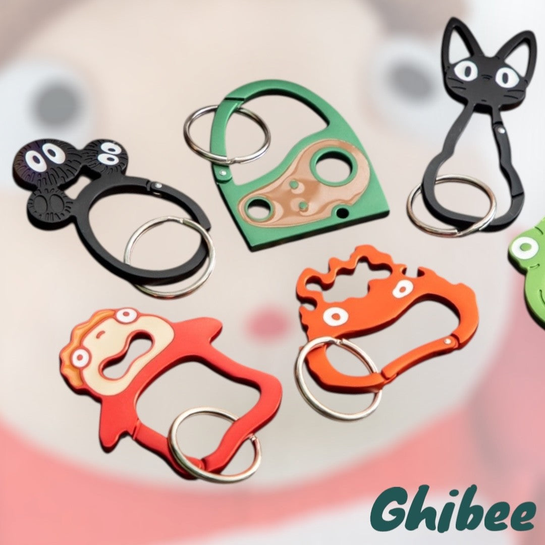 Studio Ghibli GBL Face Carabiner Clip Totoro Calcifer Ponyo No Face Keychain
