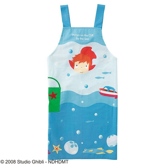 Studio Ghibli Ponyo Apron Underwater Kitchen Adult Cooking Embroidered Japan