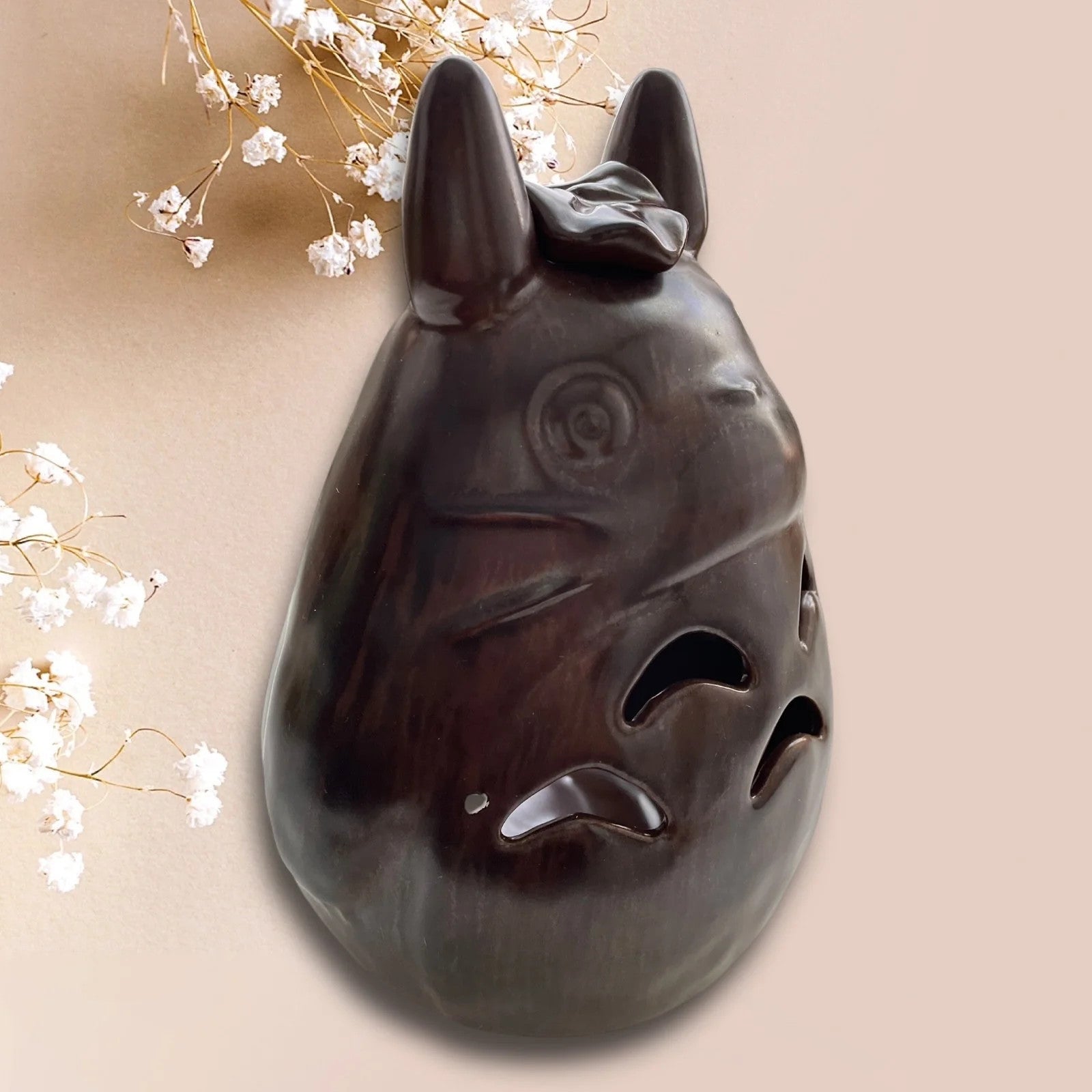 Studio Ghibli My Neighbor Totoro Incense Pot & LED Lantern Ceramic Figurine Rare