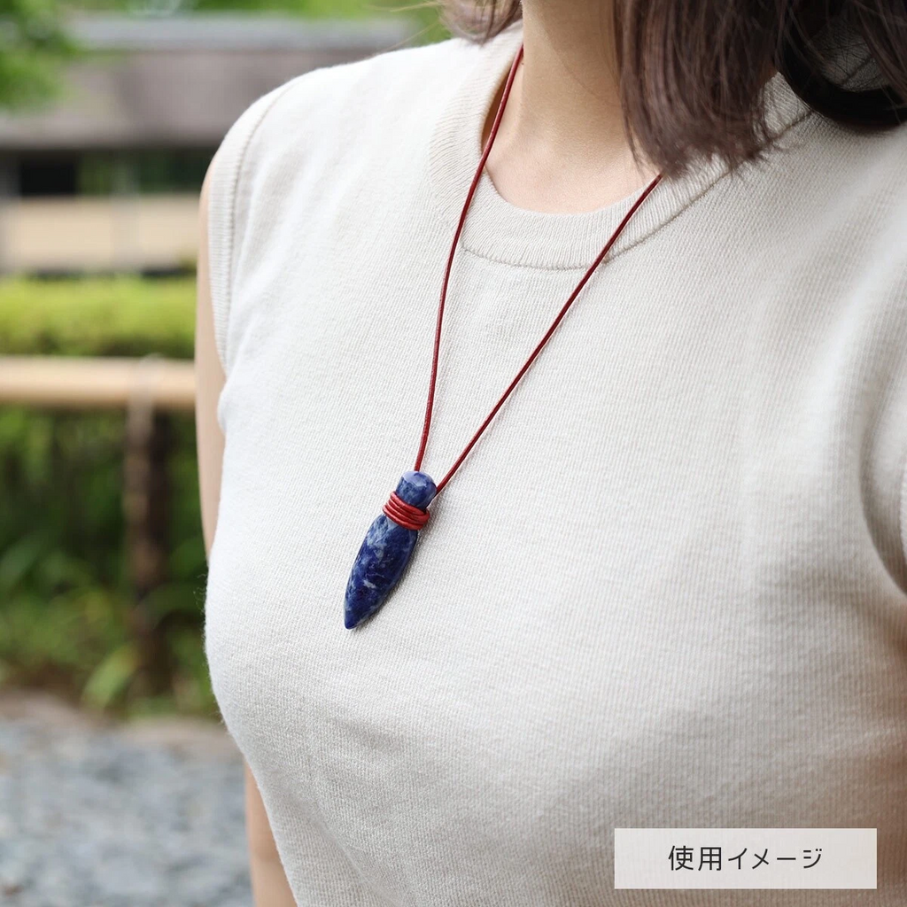 Studio Ghibli Princess Mononoke Pendant San’s Crystal Dagger with Sodalite Stone