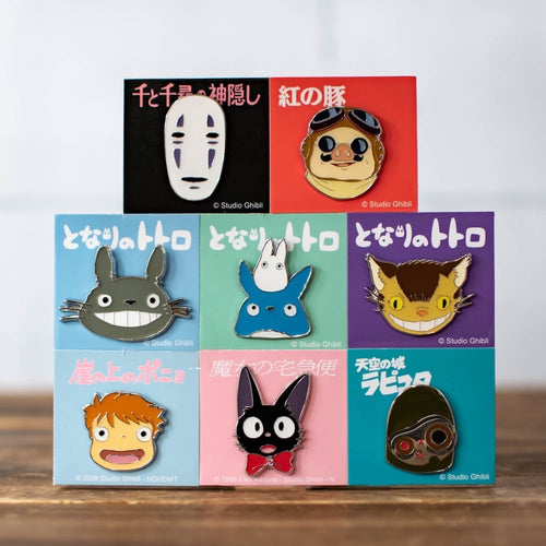 Official Studio Ghibli Ename Pin Badge 38 Designs Totoro Howl Ponyo & More Japan