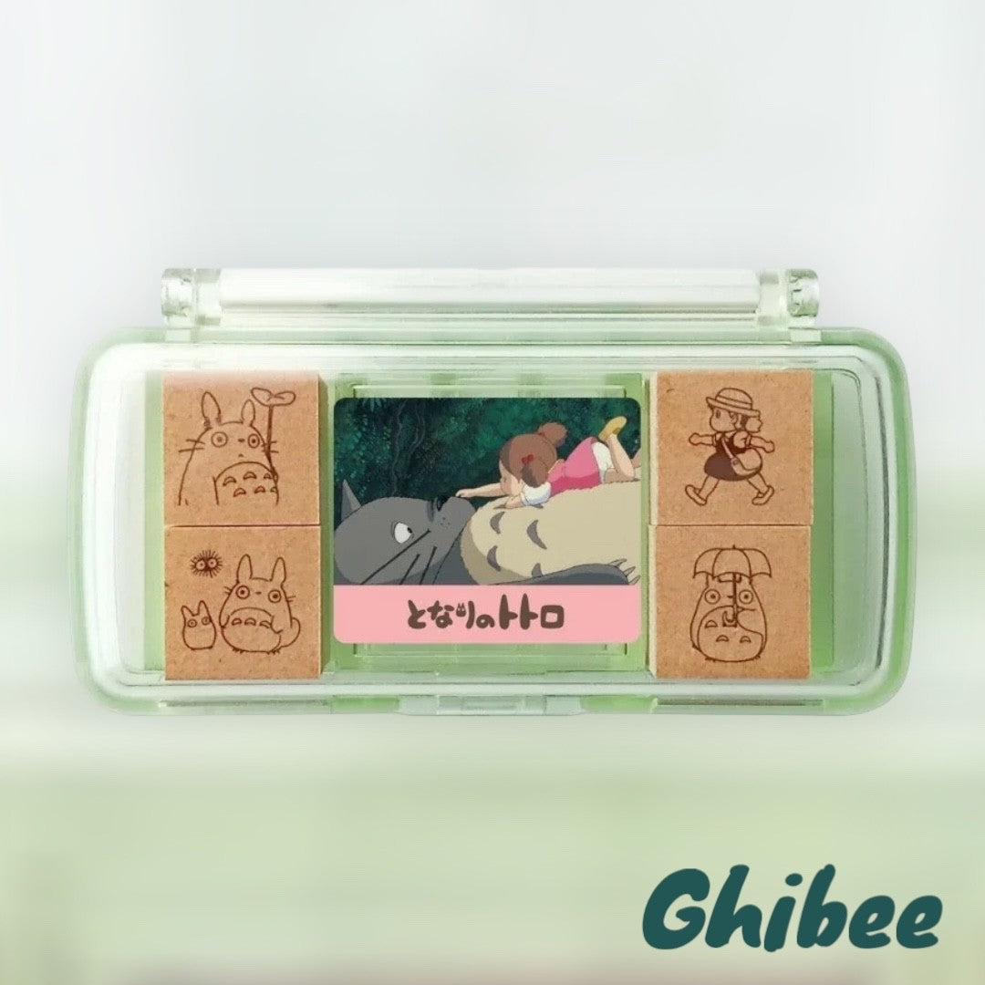 Studio Ghibli Mini Stamp Set Totoro Spirited Away Howl Kiki 6 Designs