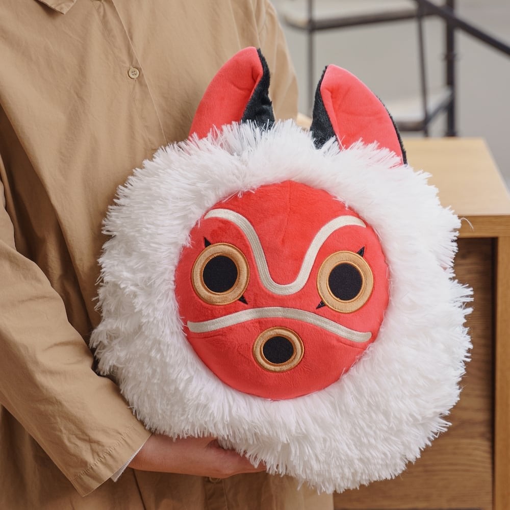 Studio Ghibli Princess Mononoke San Mask Cushion Official Plush Pillow Japan