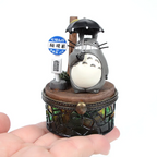 Studio Ghibli Totoro Bus Stop Scene Trinket Box Diorama Rare Collectable