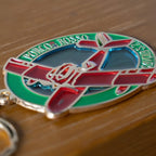 Studio Ghibli Porco Rosso Savoyia Stained Glass Keyring Japan
