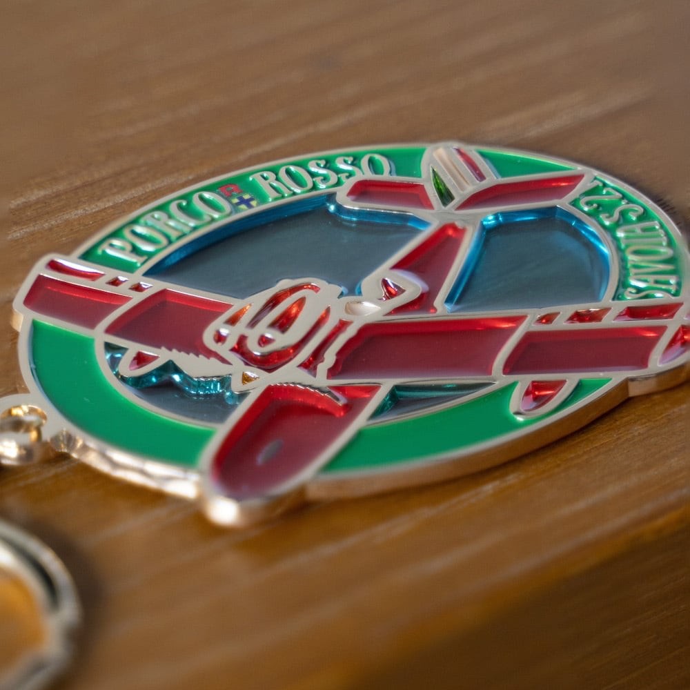 Studio Ghibli Porco Rosso Savoyia Stained Glass Keyring Japan