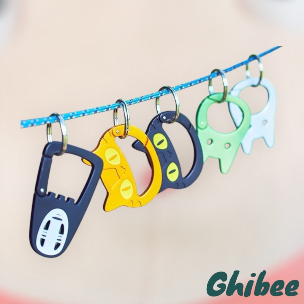 Studio Ghibli GBL Face Carabiner Clip Totoro Calcifer Ponyo No Face Keychain