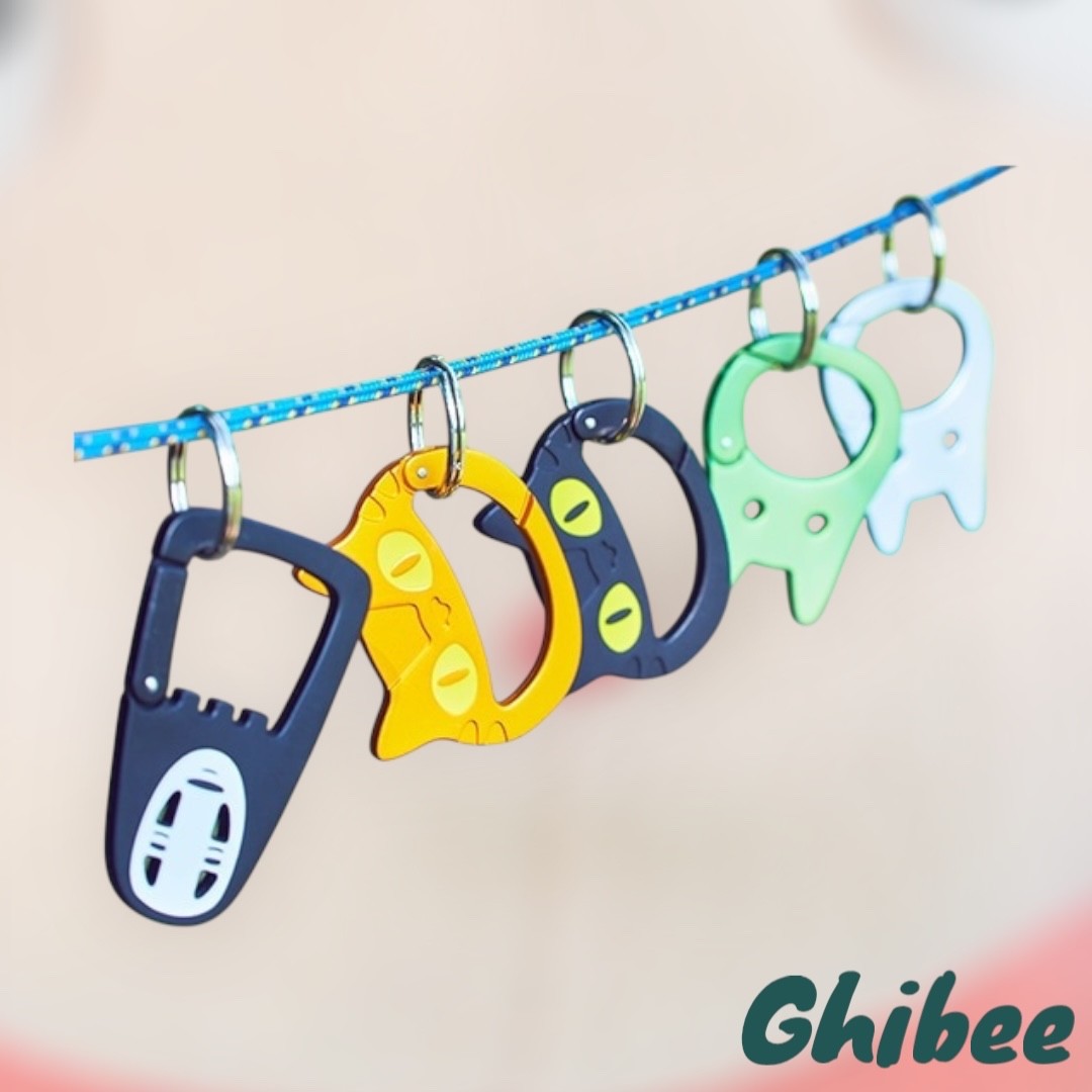Studio Ghibli GBL Face Carabiner Clip Totoro Calcifer Ponyo No Face Keychain