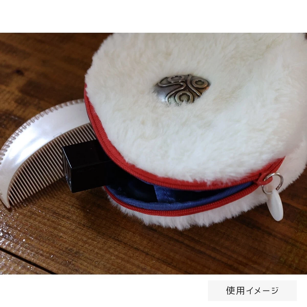 Studio Ghibli Princess Mononoke San Faux Fur Shell Pouch Mask Shell Zipper Pull