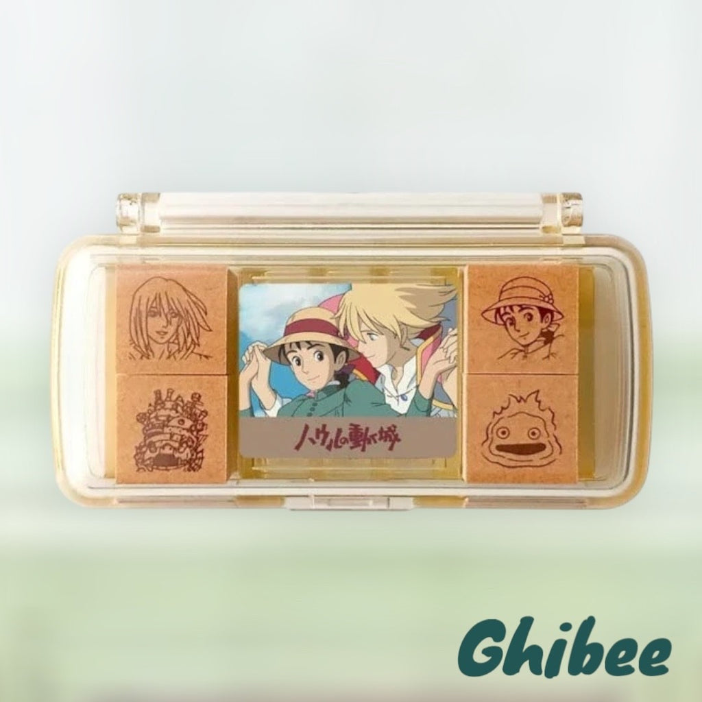 Studio Ghibli Mini Stamp Set Totoro Spirited Away Howl Kiki 6 Designs