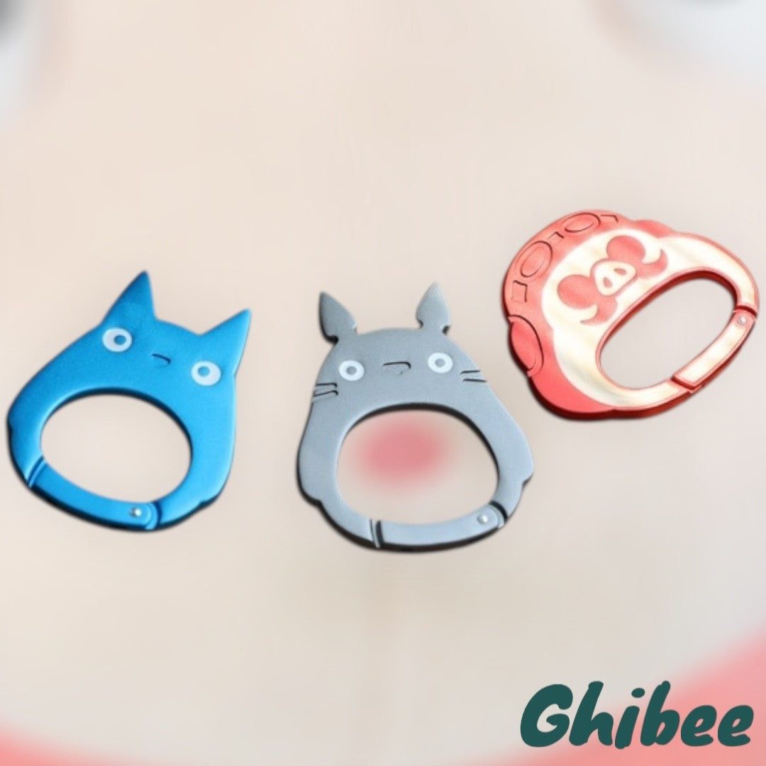 Studio Ghibli GBL Face Carabiner Clip Totoro Calcifer Ponyo No Face Keychain