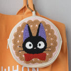 Studio Ghibli Kiki’s Delivery Service Jiji Round Pouch Chenille Embroidery Japan