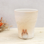 Studio Ghibli My Neighbor Totoro Shigaraki Ware Free Cup (White) Handmade