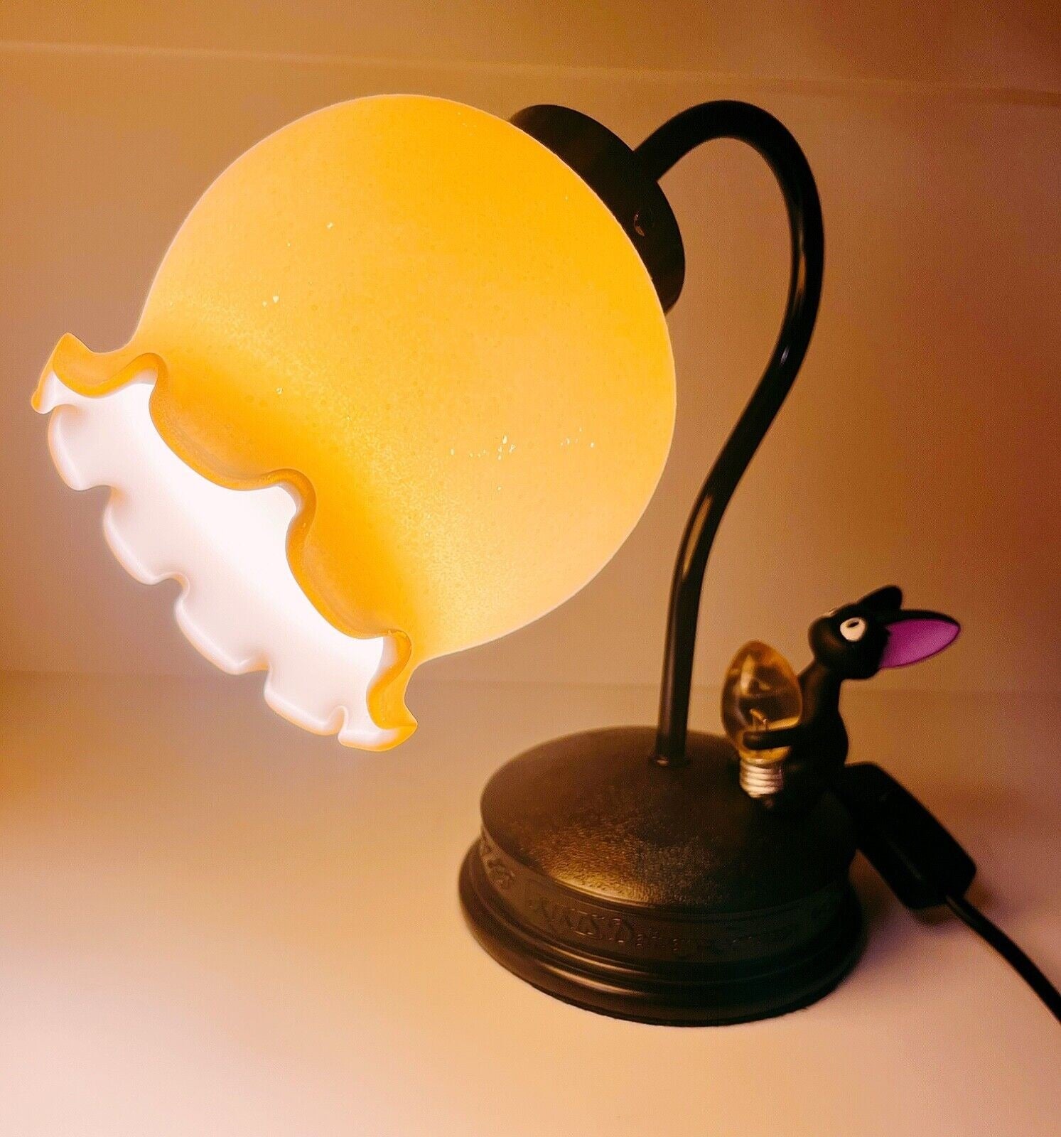 Studio Ghibli Kiki’s Delivery Service Table Lamp – Jiji with Light Bulb Scene