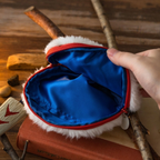 Studio Ghibli Princess Mononoke San Faux Fur Shell Pouch Mask Shell Zipper Pull