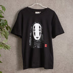 Studio Ghibli Spirited Away T-Shirt – No-Face Stamp Design (Black) | Unisex