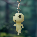 Studio Ghibli Princess Mononoke Kodama Keychain Moving Glow Keyring Gift Japan