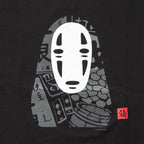 Studio Ghibli Spirited Away T-Shirt – No-Face Stamp Design (Black) | Unisex
