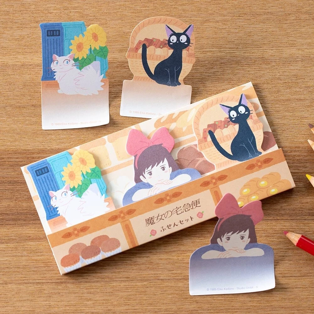 Studio Ghibli Die-Cut Sticky Notes Set Totoro Spirited Away Howl’s Kiki’s
