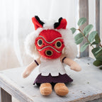 Studio Ghibli Princess Mononoke San Plush Beanbag Doll Masked Soft Toy 21cm