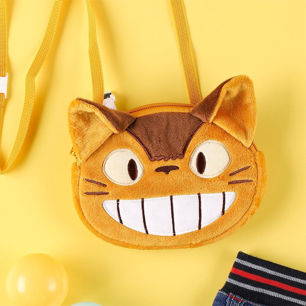 Studio Ghibli My Neighbor Totoro Face Pocket Pouch with Strap – Totoro / Catbus