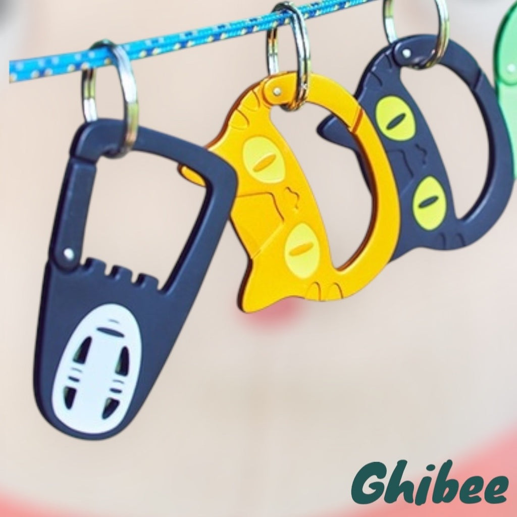 Studio Ghibli GBL Face Carabiner Clip Totoro Calcifer Ponyo No Face Keychain