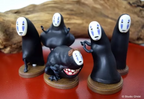 Studio Ghibli Spirited Away No Face Pose Collection Figure Set of 6 Rare