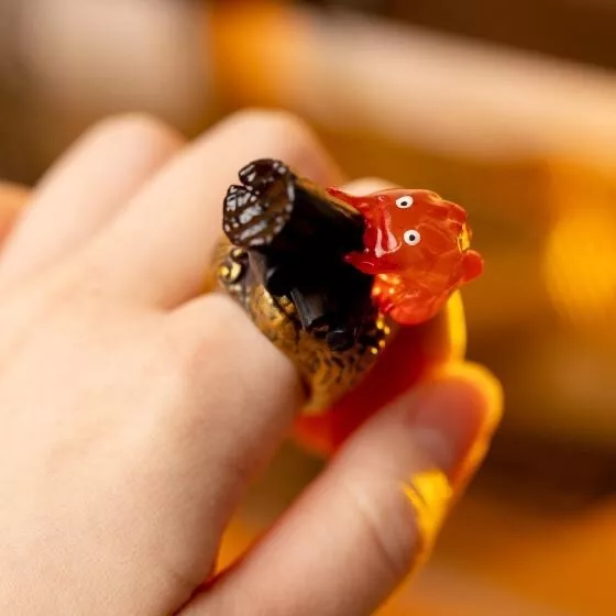 Studio Ghibli Howl’s Moving Castle Calcifer Ring Collection | Full Box Set of 6